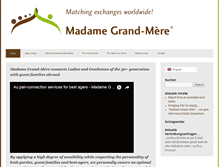 Tablet Screenshot of madame-grand-mere.com